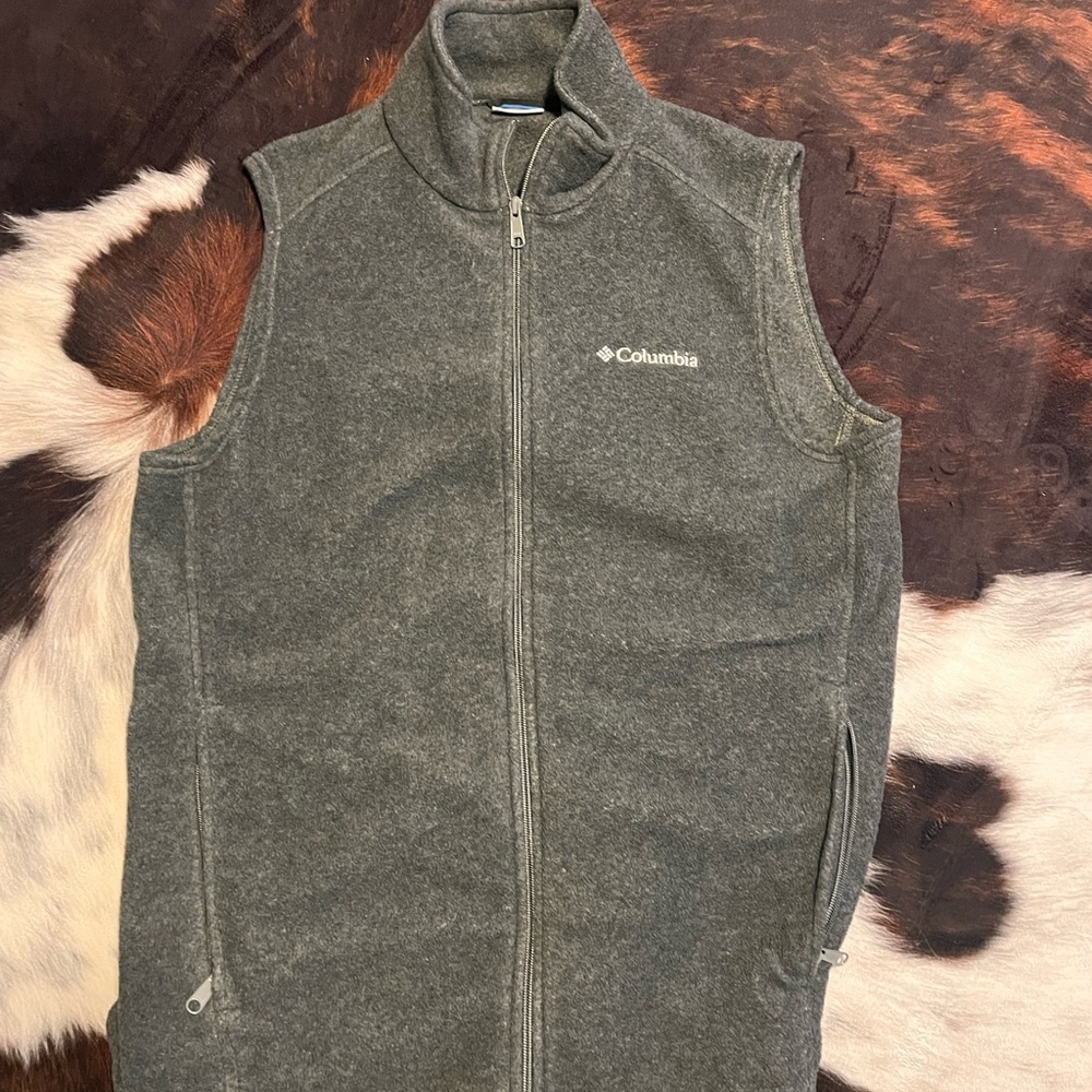 Men’s Columbia Gray Fleece Vest LT Large Tall